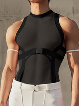 Mens Sheer Mesh Slim Fit Tank SKUL13747