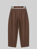 Mens Solid Color Pleated Casual Pants SKUK51168