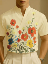 Men's Floral Print Short Sleeve Shirt SKUL15556