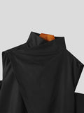 Mens Cross Design Cold Shoulder Solid Shirt SKUK31927