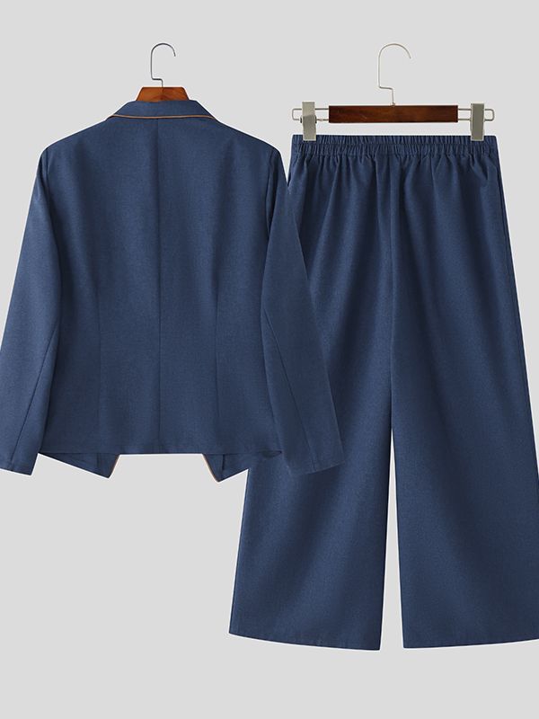 Men's Color Block Stitch Two Pieces Outfit SKUL36450