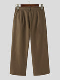 Mens Solid Casual Pants With Pocket SKUK49424