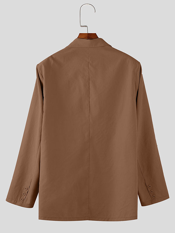 Mens Perforated Casual Long Sleeve Blazer SKUK96781