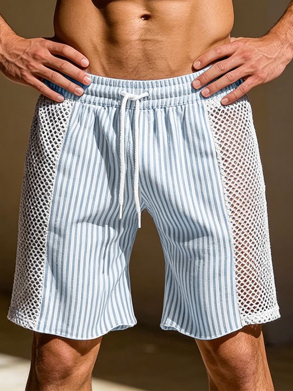 Men's Avant-Garde Vertical Striped Resort Short SKUL63133