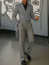 Men's Deconstructed Solid Color Casual Long Sleeve Blazer SKUL51014