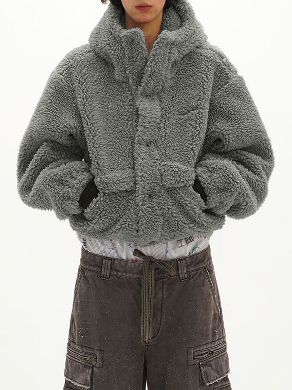 Men's Plush Zip-Up Long Sleeve Hoodie SKUL37707