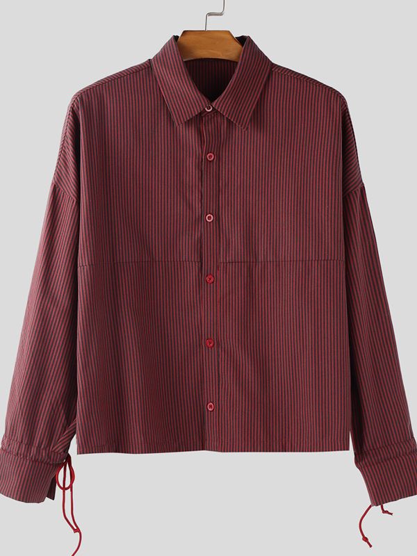 Men's Striped Casual Long Sleeve Shirt SKUL39030