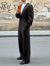 Men's Back Cutout Design Long Sleeve Jumpsuit SKUL43629