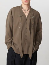 Mens Tie Design Long Sleeve Shirt SKUK80594