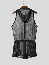Men's Solid Sheer Mesh Bodysuit SKUL19021