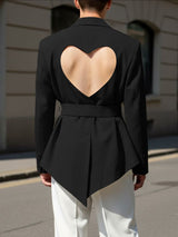 Men's Deconstructed Backless Heart Waist Cinched Blazer SKUL42270