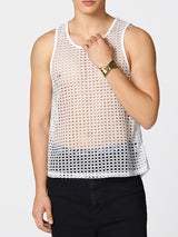 Mens Beach Style Mesh Sleeveless Tank SKUK67988