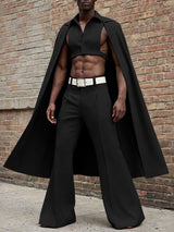 Men's Cape Patchwork Design Two Pieces Outfit SKUL53956