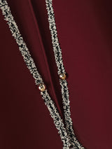 Men's Webbing Patchwork Cropped Long Sleeve Jacket SKUL25789