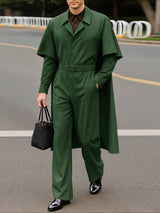 Men's Cape Patchwork Striped Two Pieces Outfit SKUL31937