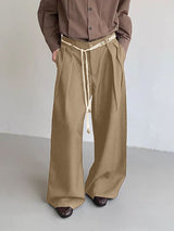 Men's Solid Wide Leg Casual Pant SKUL35234