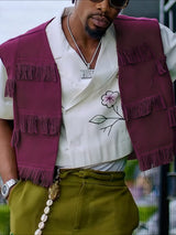 Men's Tassel Patchwork Cropped Waistcoat SKUL47917