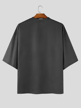 Men's Streetwear Oversized Vintage Wash Skeleton Print Streetwear T-shirt SKUL54753
