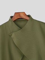 Men's Solid Deconstructed Cropped Two Pieces Outfit SKUL32833