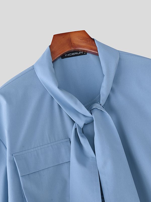 Men's Knotted Tie Casual Two Pieces Outfit SKUL37260