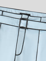 Men's Piped Stripe Colorblock Casual Two Pieces Outfit SKUL24581