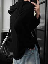 Men's Shawl Tie Knit Long Sleeve T-Shirt SKUL31746