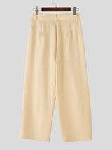 Mens Solid Color Wide Leg Casual Pant SKUL12492