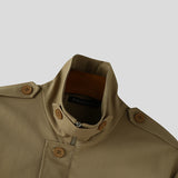 Men's Solid Biker Style Long Sleeve Jacket SKUL32036