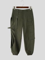Men's Avant-Garde High Side Slit Cut Out Tactical Cargo Jogger Pant SKUL70351