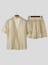 Men's Casual Holiday Sheer Two Pieces Outfit SKUL74636
