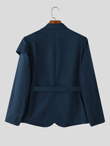 Men's Deconstructed Solid Color Casual Long Sleeve Blazer SKUL35007