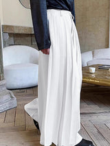 Men's Solid Pleated Layered Casual Pant SKUL16809