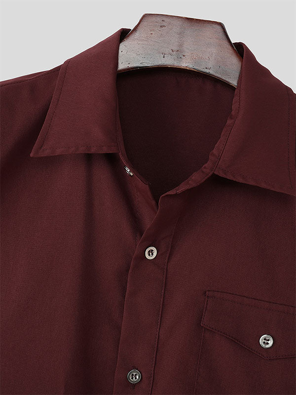 Men's Solid Color Casual Two Pieces Outfit SKUL26990