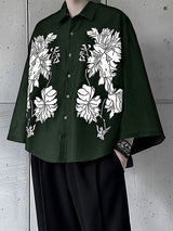 Men's Floral Print Loose Casual Shirt SKUL26091