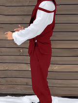 Men's Solid Color Tie Casual Two Pieces Outfit SKUL25825