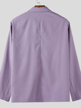 Men's Hollow Button Casual Long Sleeve Blazer SKUL36634