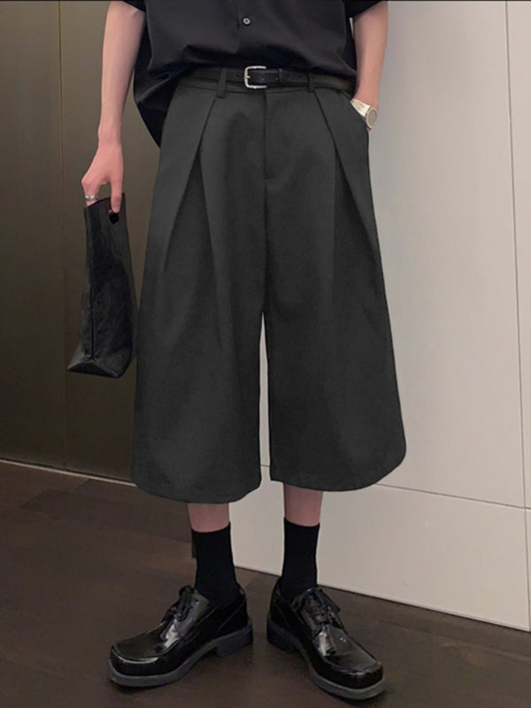 Men's Wrinkled Loose Wide Leg Short SKUL30669