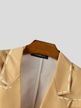 Men's Dashed Color Block Casual Long Sleeve Blazer SKUL29735