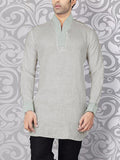 Mens Contrast Patchwork Stand Collar Muslim Shirt SKUK28990