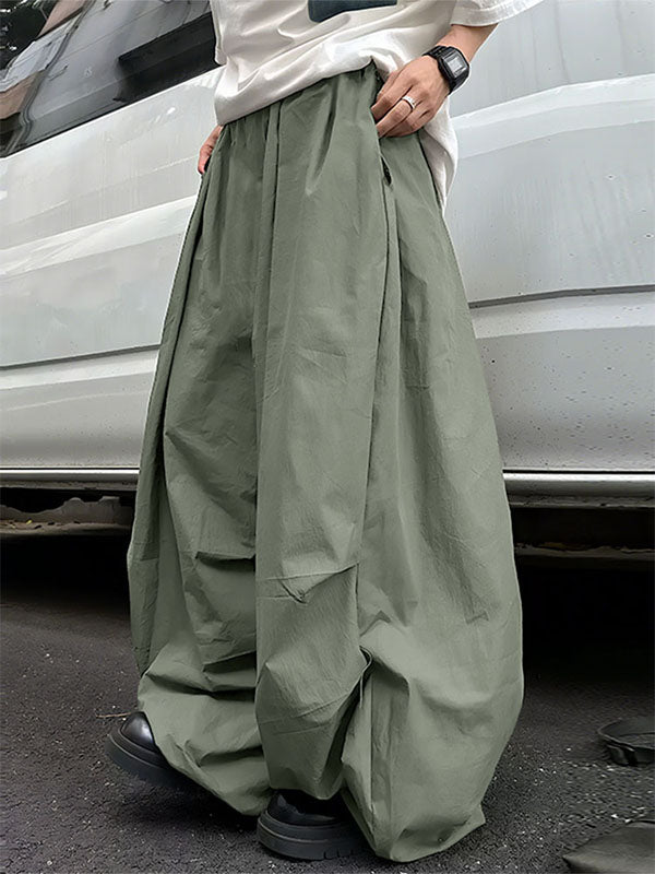 Mens Solid Color Textured Loose Pant SKUL15193