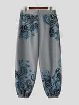 Men's High-Fashion Avant-Garde Paisley Print Wide-Leg Pant SKUL66935