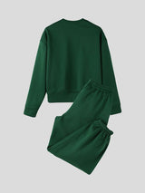 Men's Early Autumn Urban Casual V-Neck Two Pieces Outfit SKUL79635
