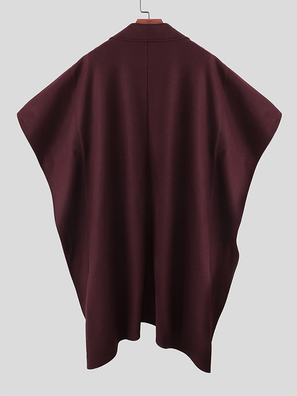 Men's Solid Loose Wide Sleeve Cloak SKUL28407