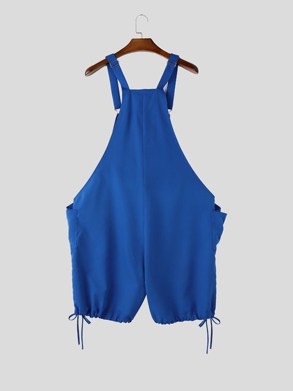 Men's Avant-Garde Oversized Drop-Crotch Drawstring Dungaree Jumpsuit SKUL63177