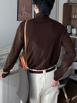 Men's Base Layer High Neck Long Sleeve T-Shirt SKUL35289