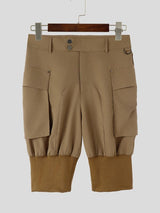 Men's Cyberpunk Techwear Multi-Pocket Cargo Bloomer Short SKUL64172