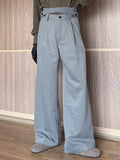 Mens Solid Cross Waist Design Casual Pants SKUK49377