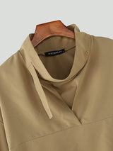 Men's Solid Color Stand Collar Long Sleeve Shirt SKUL51942