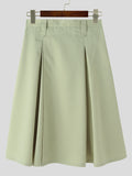 Mens Solid Pleated Zip Back Skirt SKUK15237
