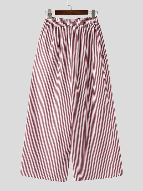 Men's Casual Striped Wide Leg Pant SKUL50055